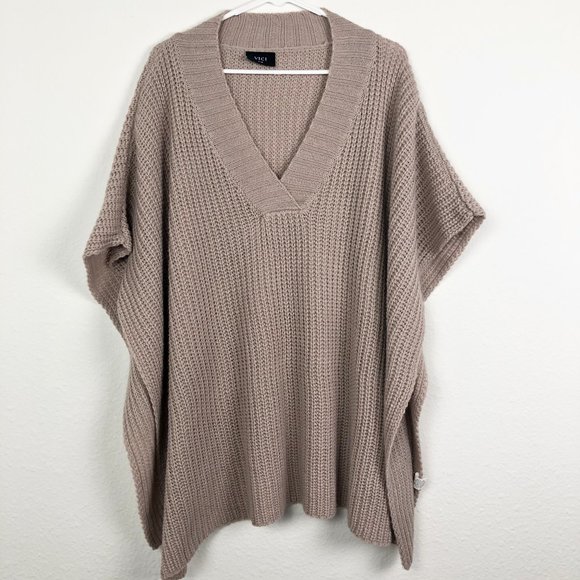 Vici Blush Pink Relaxed Fit Poncho Size S - Picture 2 of 6